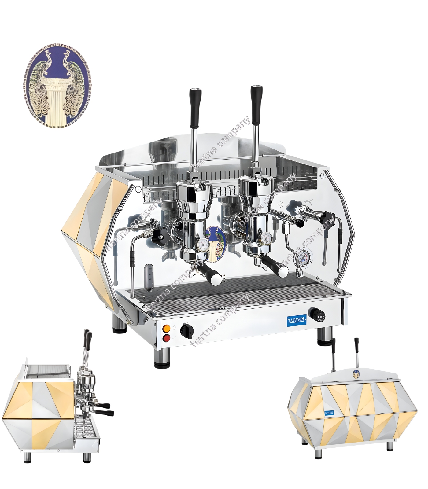 La Pavoni DIAMANTE LEVER 2GROUPS GOLD