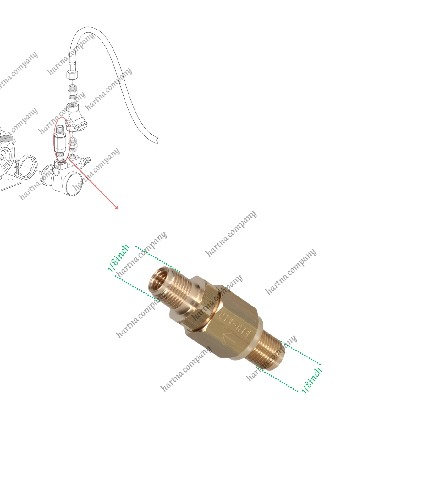 Non Return Valve One Way (1/8*1/8 inch)