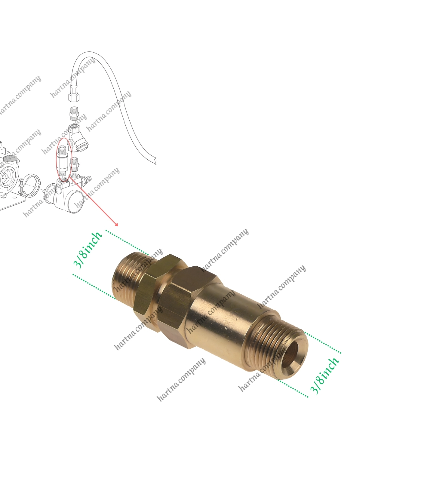 Non Return Valve One Way (3/8*3/8 inch)