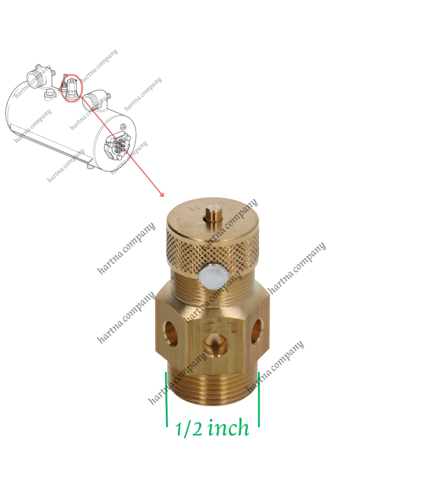 Pressure Safety Valve (1/2 inch)