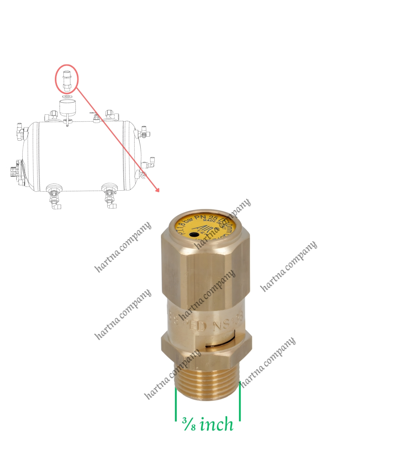 Pressure Safety Valve (3/8 inch)